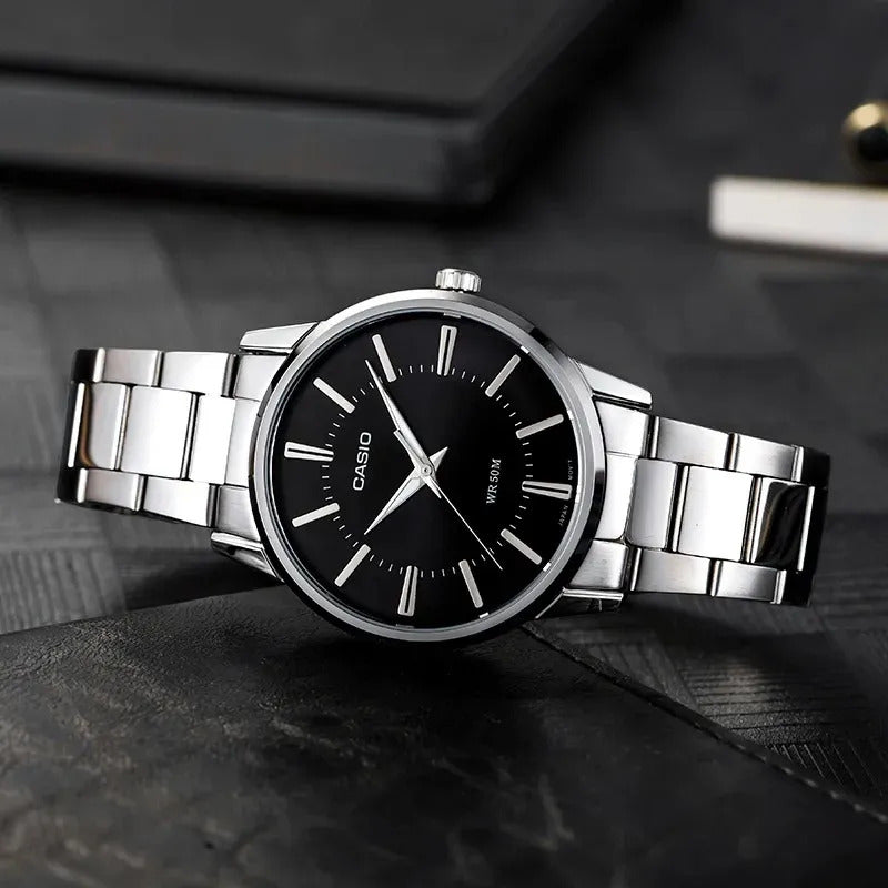 Reloj Casio Mtp-1303d-1av Acero Inoxidable Sumergible 50m Plateado
