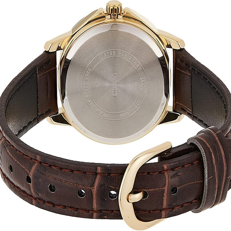 Reloj Casio Mujer Ltp-v004gl-7audf Café
