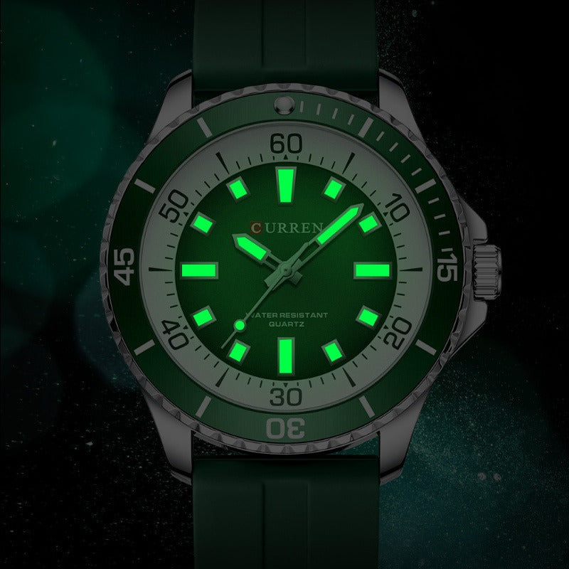 Relojes De Cuarzo Para Hombre Curren Luminous Fashion Color Del Fondo Naranja