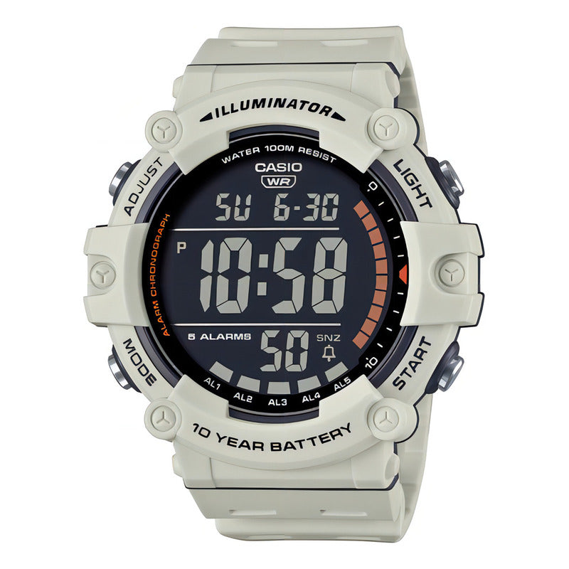 Reloj Casio Ae-1500wh-8a2 Original Color De La Correa Blanco Negro
