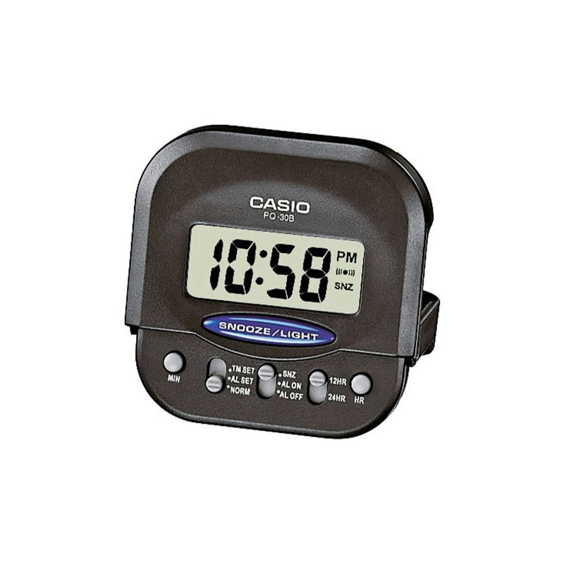 Reloj Despertador Negro Casio Pq-30b-1