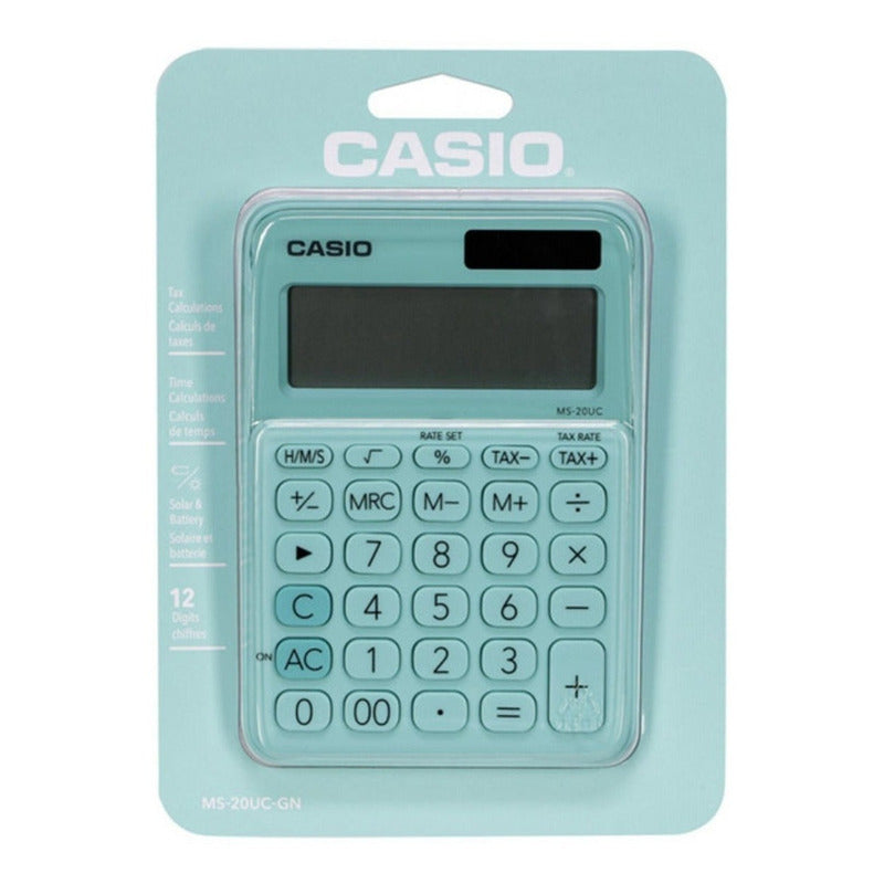 Calculadora Casio Ms-20uc Colores Surtidos Calipso Gn