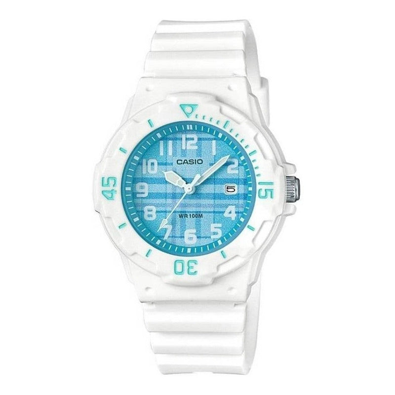 Reloj De Pulsera Casio Youth Lrw-200h-2c Relojesymas Blanco Celeste