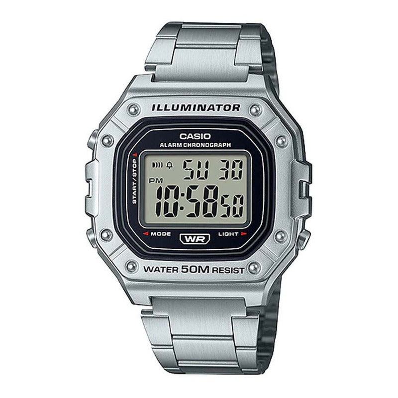 Reloj Casio Digital W-218hd-1avdf Relojesymas Plateado