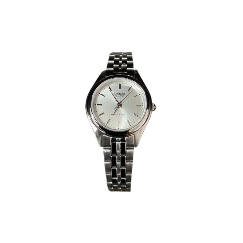 Reloj Casio Clásico Dama Ltp-1129a-7ardf Original Color De La Correa Plateado Color Del Bisel Plateado Color Del Fondo Plateado