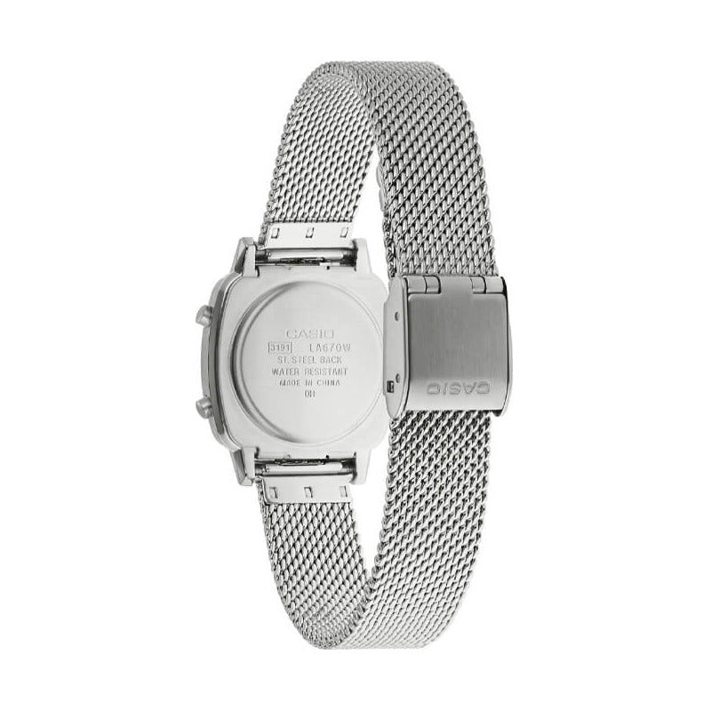 Reloj Casio Digital Dama / La-670wem-7 Plateado