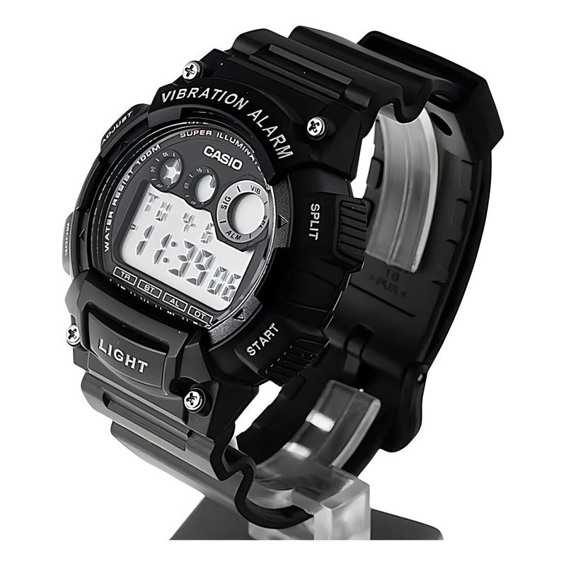 Reloj Casio Modelo: W-735h-1a Negro Sumergible