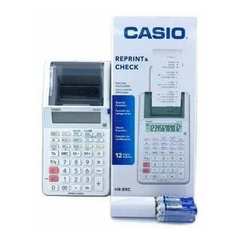 Calculadora Casio Hr-8rc-we-dc  Relojesymas Blanco