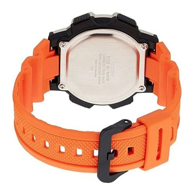 Reloj Casio Digital Ae-1000w-4b Relojesymas Naranja Negro