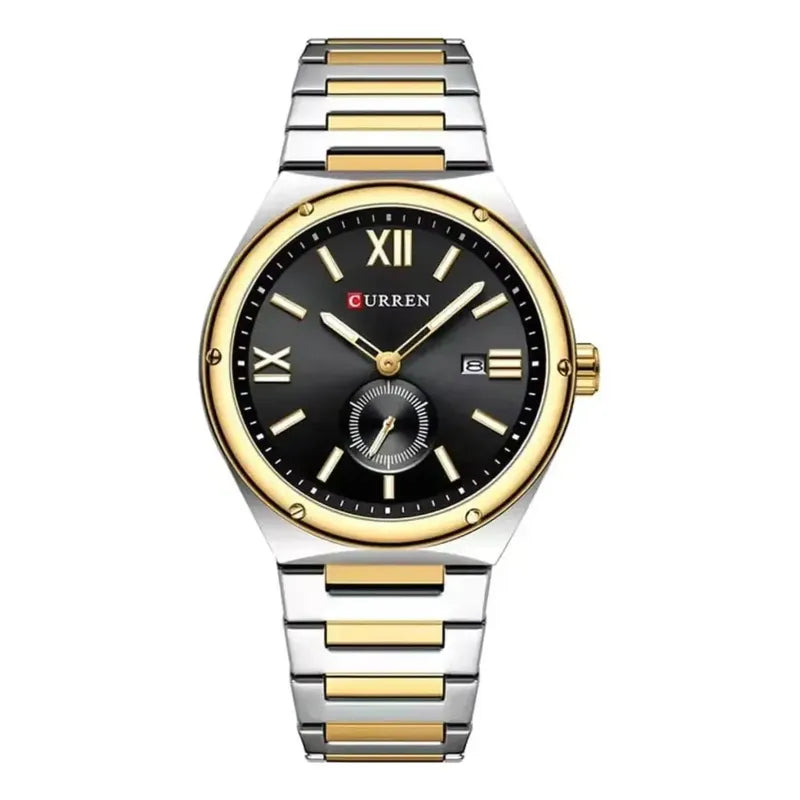 Reloj Para Hombre Curren 8471 Kree2306 Plateado Dorado Negro