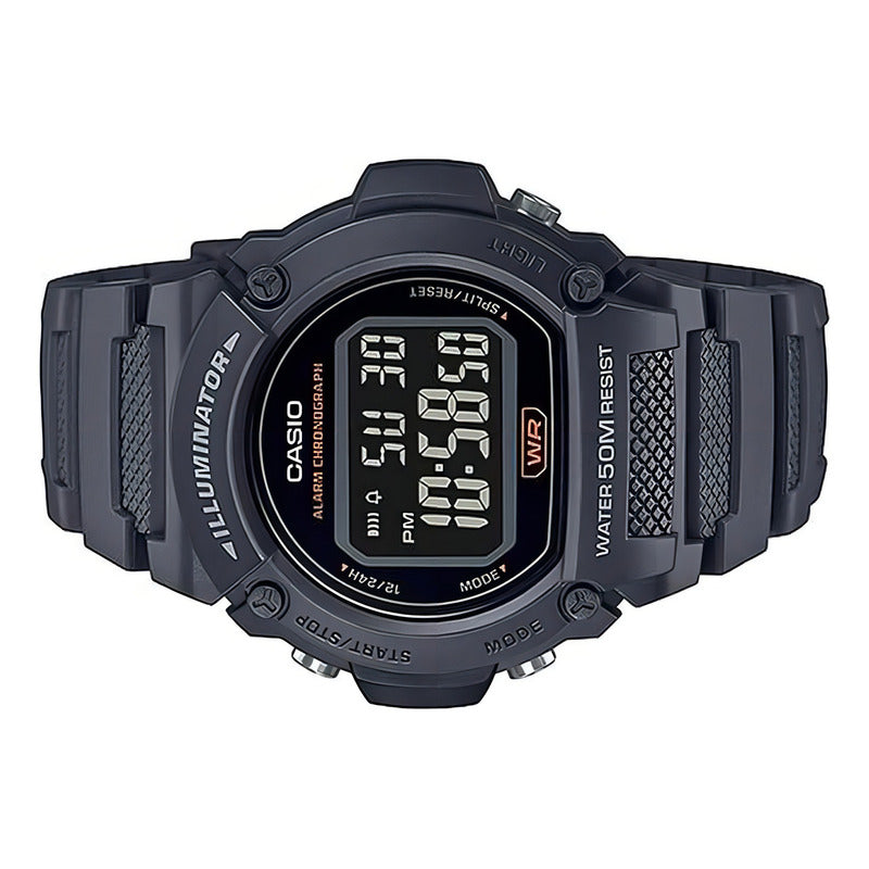 Reloj Casio W219h-8bvdf Digital Hombre Correa - Fondo 8b Grafito Negro