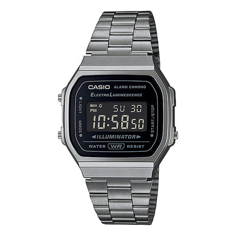 Reloj Casio Metal A-168wgg-1b Original Peltre Negro