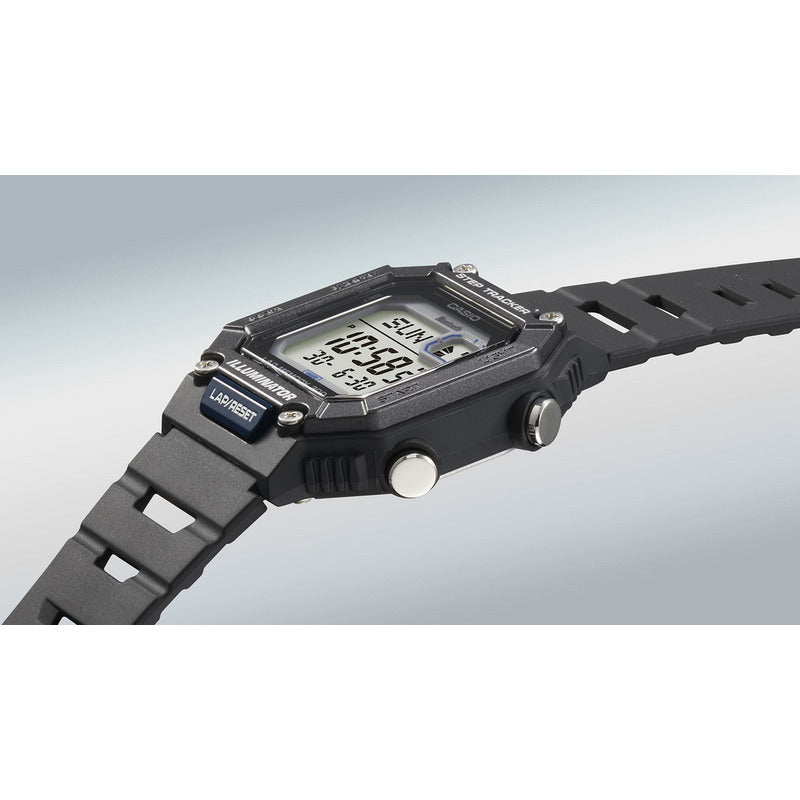 Reloj Casio Caballero Ws-b1000 Conectividad Bluetooth Correa Negro Bisel Negro Fondo Negro