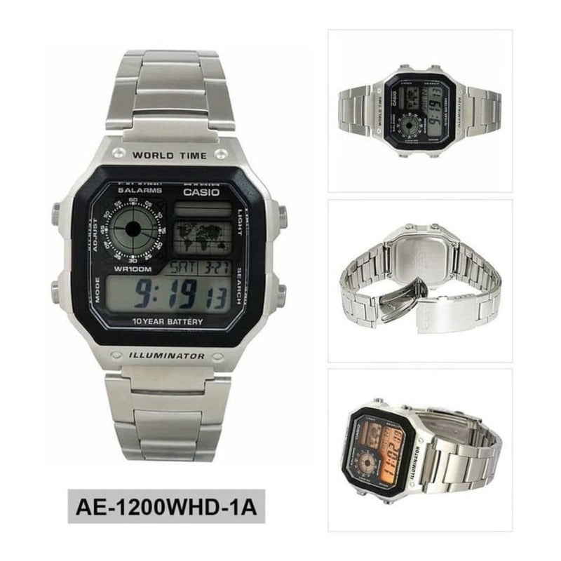 Reloj Casio Ae-1200whd-1 Relojesymas Plateada