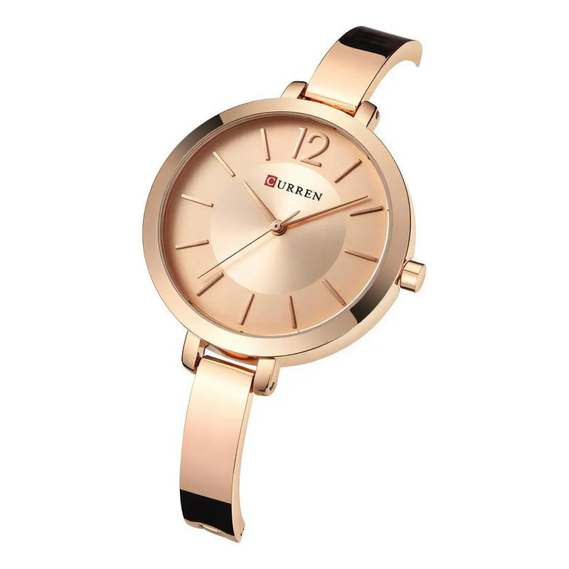 Relojes Simples De Acero Inoxidable 9012-3 Rose