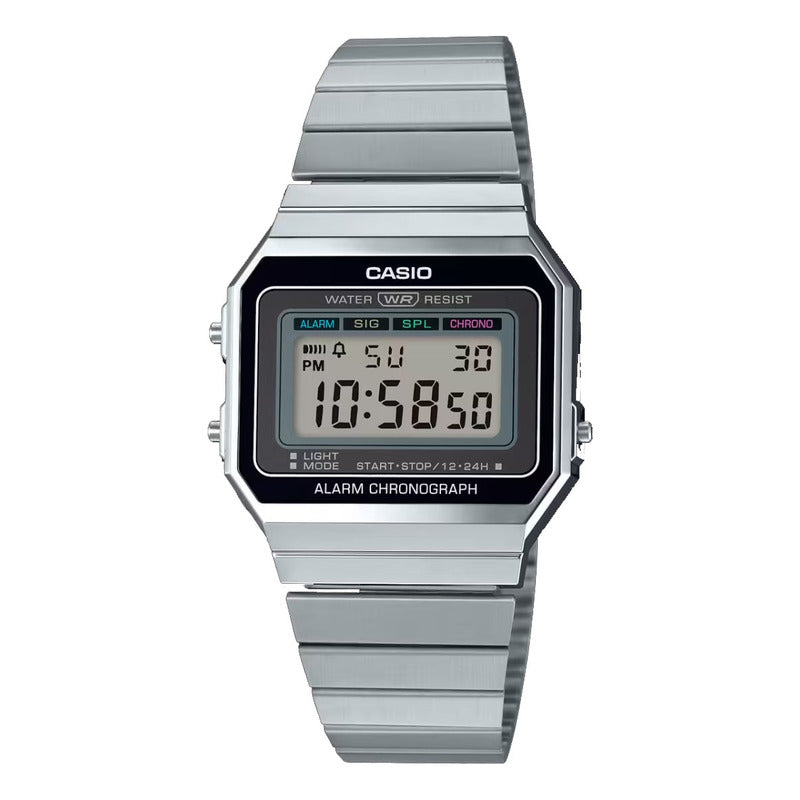 Reloj Casio Digital Metal A-700w-1a Original Plateado