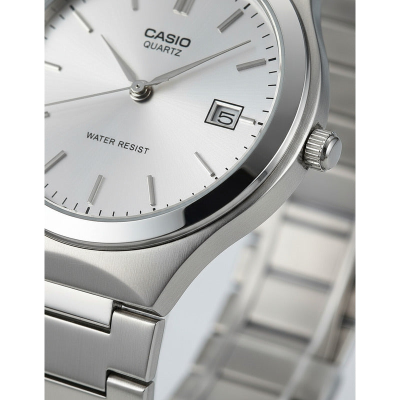 Reloj De Mujer Casio Con Correa De Acero Inoxidable Plateado Gris