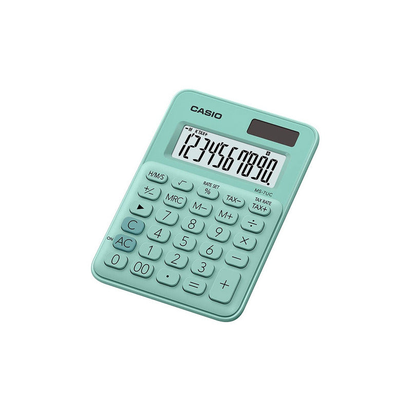 Calculadora Casio Ms-7uc-gn Verde Azul