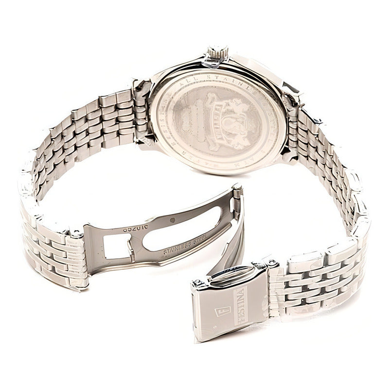 Reloj Festina Mujer Acero F16748.1 Clasico Calendario Blanco Color De La Malla Plateado Color Del Bisel Plateado