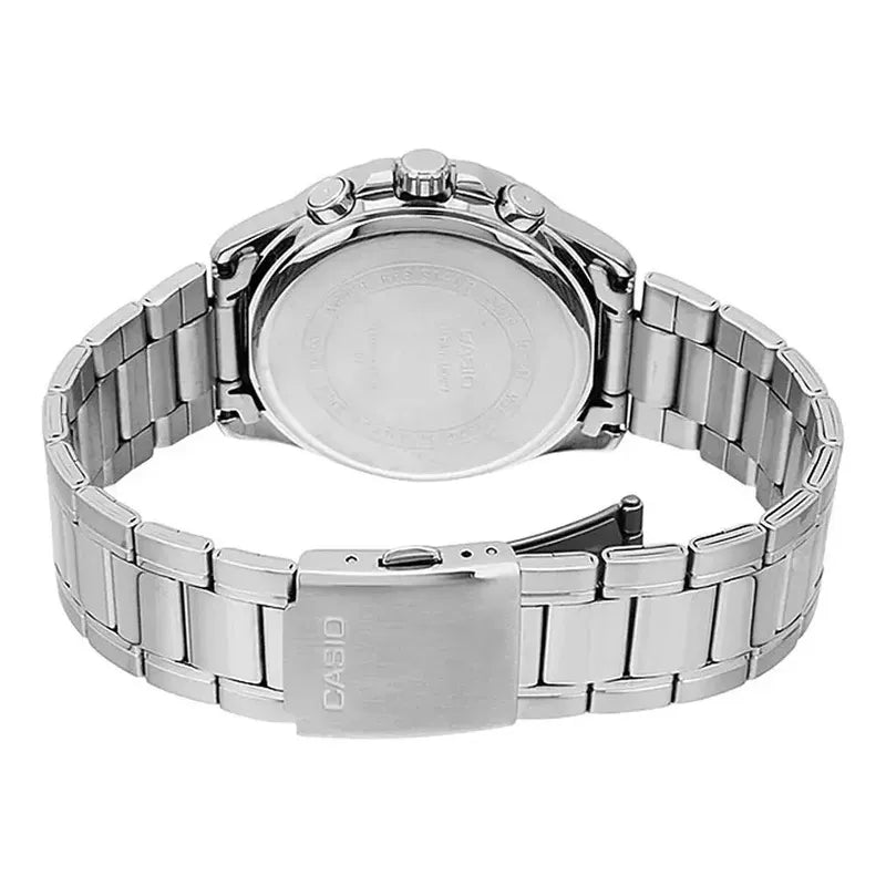 Reloj Casio Hombre Mtp-1375d-1a Calendario Original Plateado Negro
