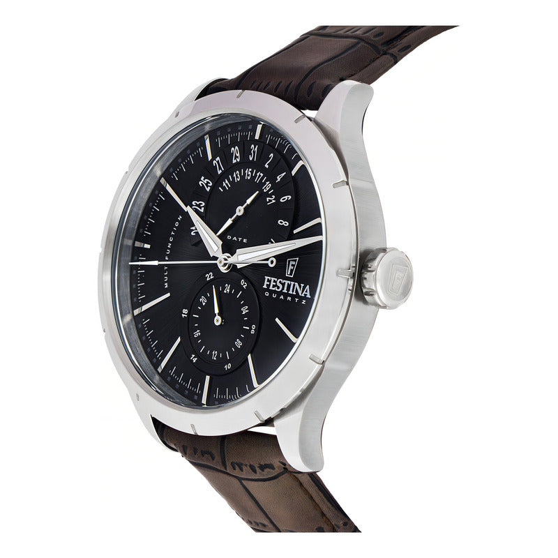 Reloj F16573/4 Festina Hombre Retro Plateado Negro