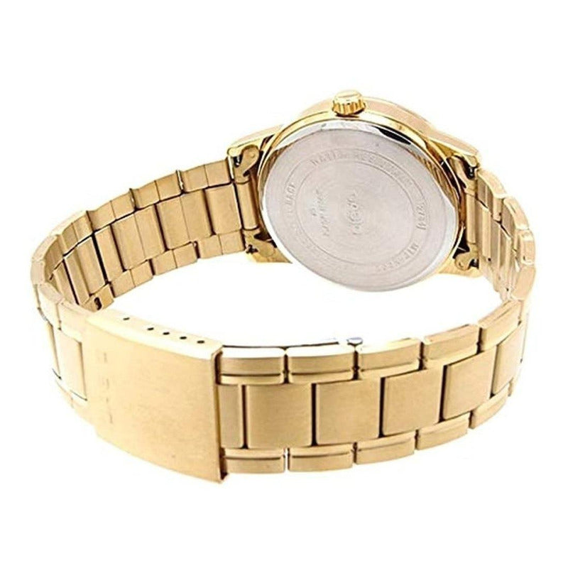 Reloj De Pulsera Casio Enticer Mtp-v002g-7b2 Relojesymas Dorado Dorado Blanco
