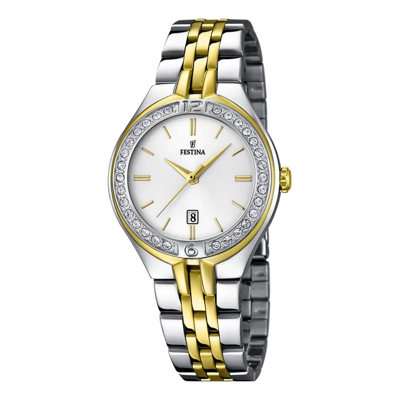 Relojes Pulsera Mujer F16868/1 Original Dorado/plateado Dorado Plateado