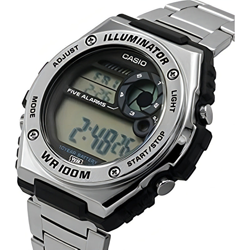 Reloj Casio Mwd-100hd-1av 100m Sumergible Original Color De La Correa Negro