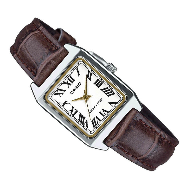 Reloj Mujer Casio Ltp-v007l-7b2udf Café Plateado Blanco