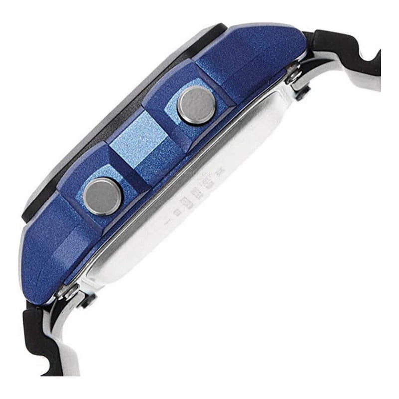 Reloj Pulsera Digital Casio Ae-1300wh-2a Con Correa De Resina Color Negro - Bisel Azul/negro