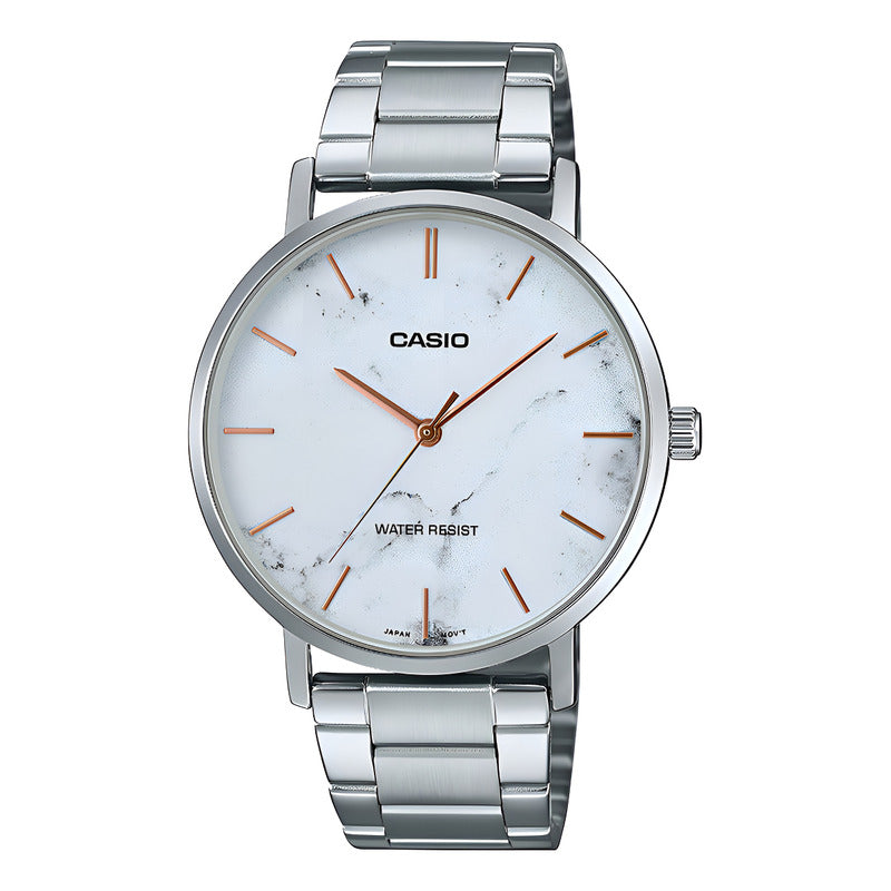 Reloj Casio Mtp-vt01dm-7a Acero Hombre Plateado