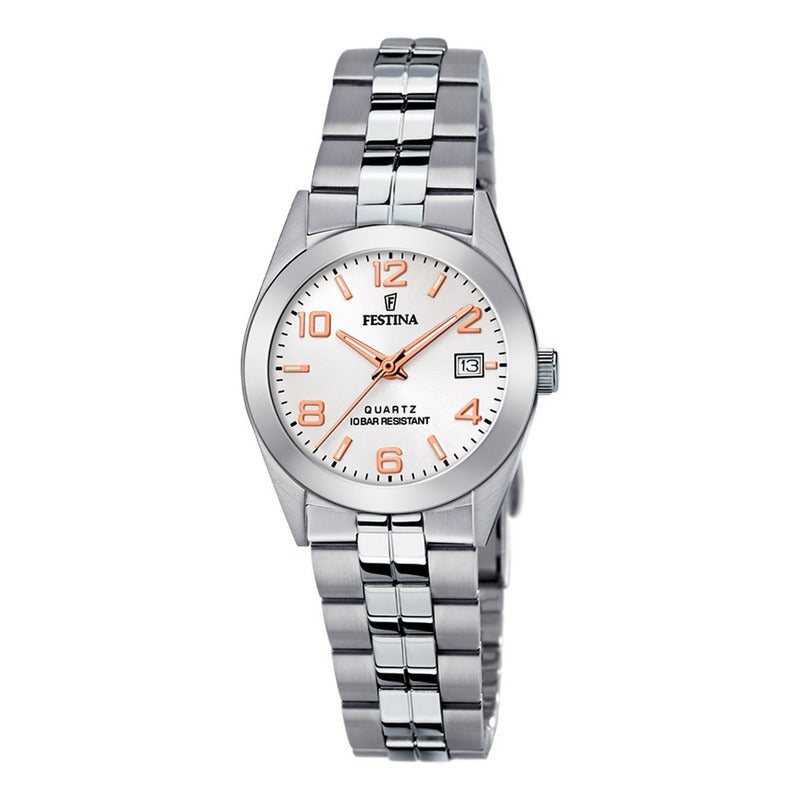 Reloj F20438/4 Festina Mujer Acero Clasico /marisio Color De La Correa Plateado Color Del Bisel Plateado Color Del Fondo Plateado