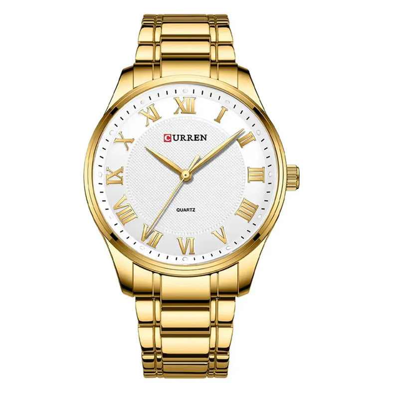 Reloj Metal Curren 8409-2 Dorado Plateado