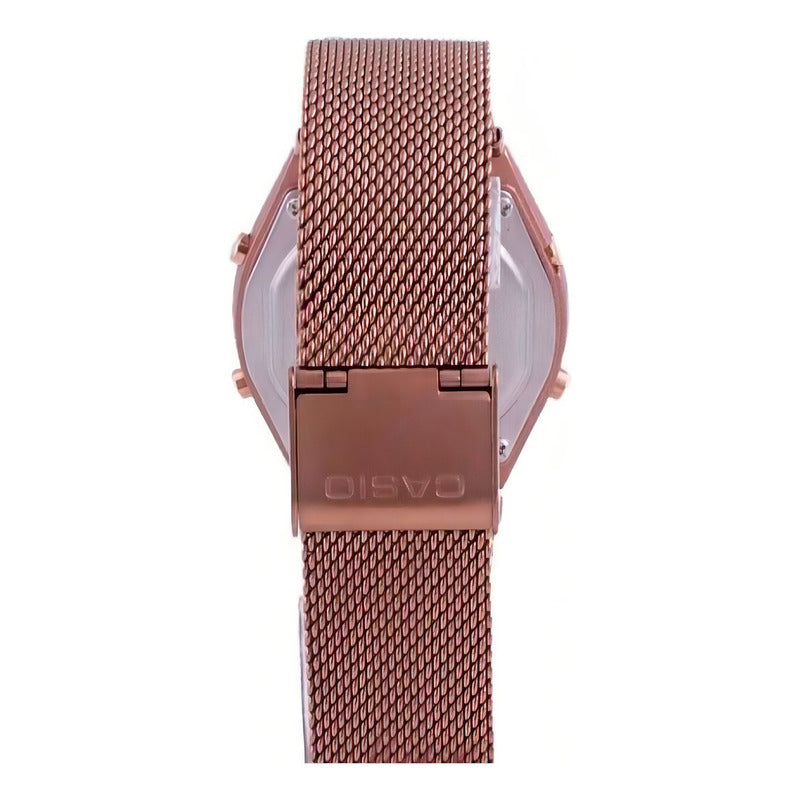 Reloj Digital Vintage Casio B640wmr 5ad Para Mujer, Correa Rosa, Color Bisel, Color Rosa, Color De Fondo Positivo Rose Relojes De Muñeca