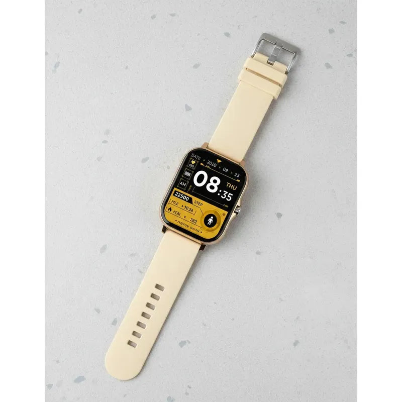Smart Watch Bluetooth Derwye Crema Dorado