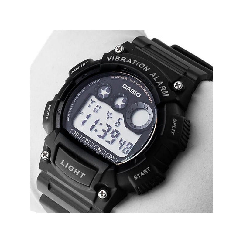Reloj Casio W-735h Resistent Agua 100m Pila 1o Años Negro