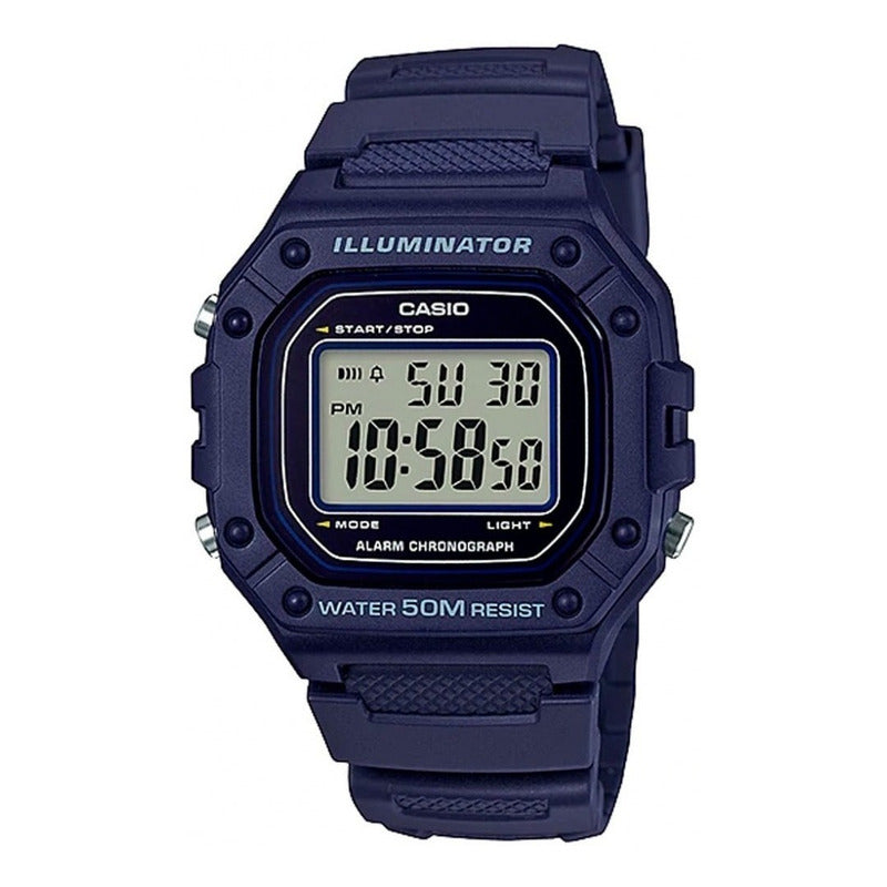 Reloj De Pulsera Casio Youth W-218h-2a Relojesymas Azul Azul Gris
