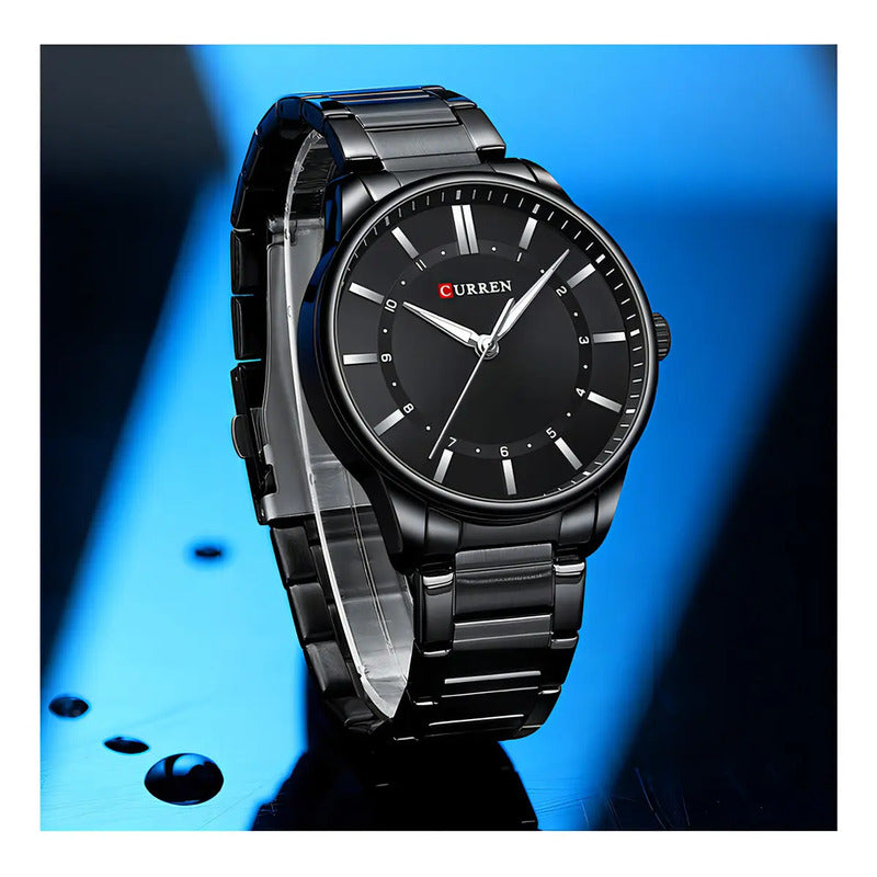 Relojes Casuales De Cuarzo Inoxidable Curren 8430-5 Negro