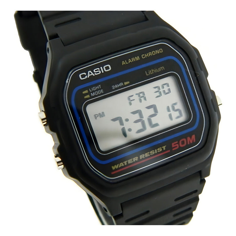Reloj Casio W-59 Vintage Retro Malla Color Negro