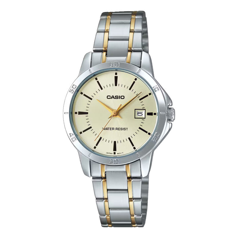 Reloj Casio Dama Ltp-v004g Colores Surtidos Relojesymas Plateado Dorado