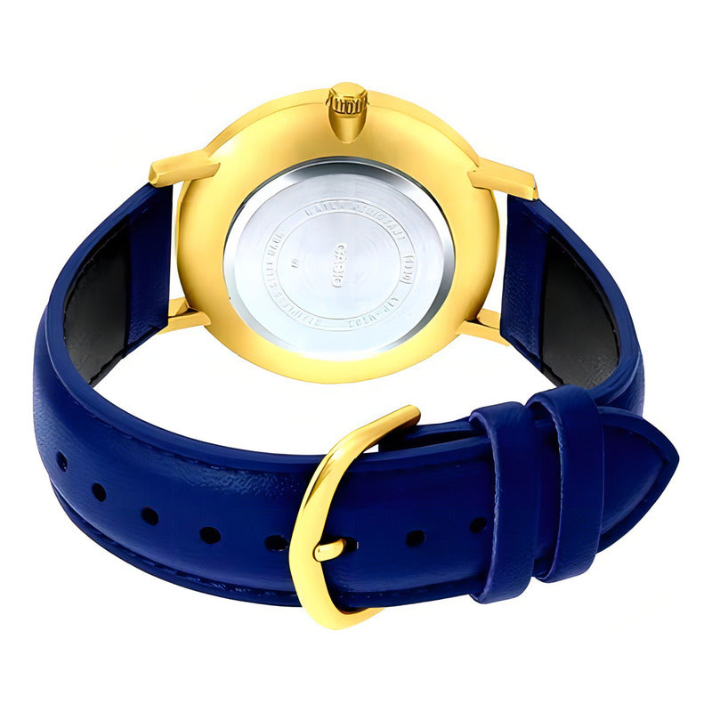 Reloj Casio Mujer Análogo Ltp-vt01gl-2bu Cuero Azul Negro Oro Rosa Rosa
