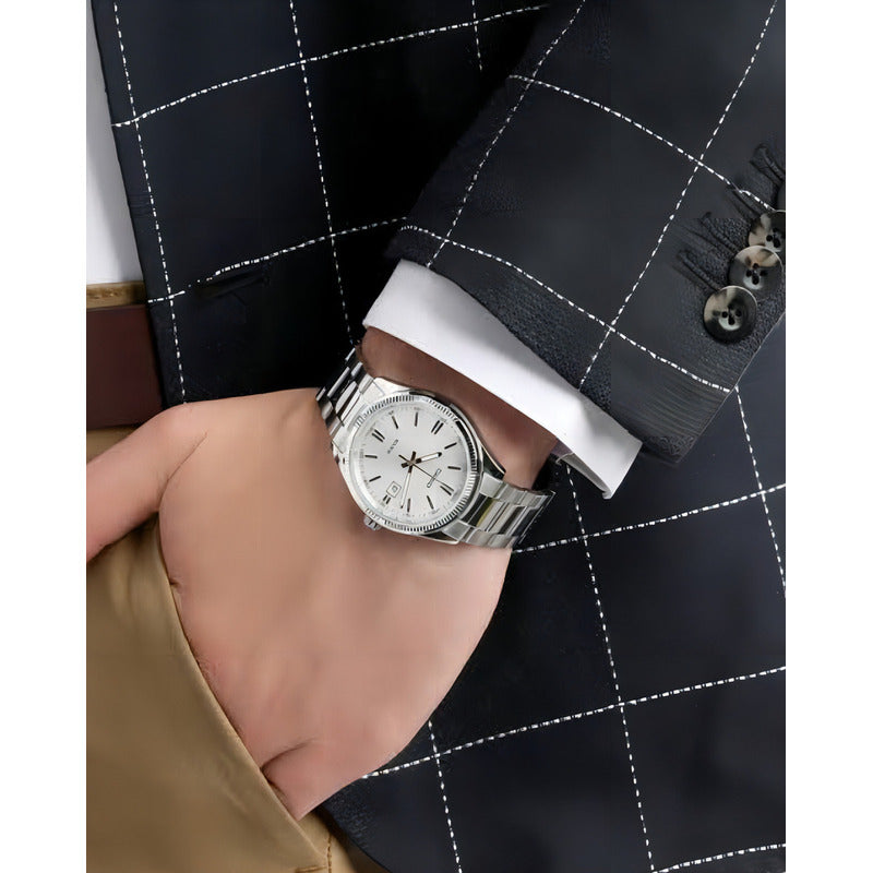 Reloj Casio Hombre Mtp-1302d-7a1vdf Plateado Blanco