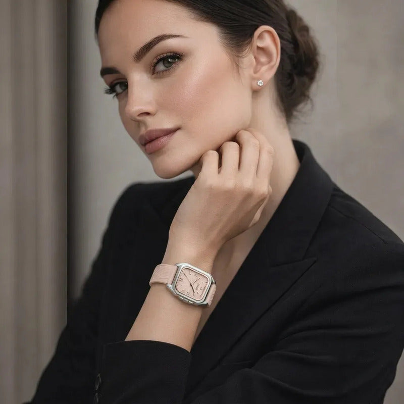 Reloj Curren 9113-1 Mujer Silicona Rosa Plateado