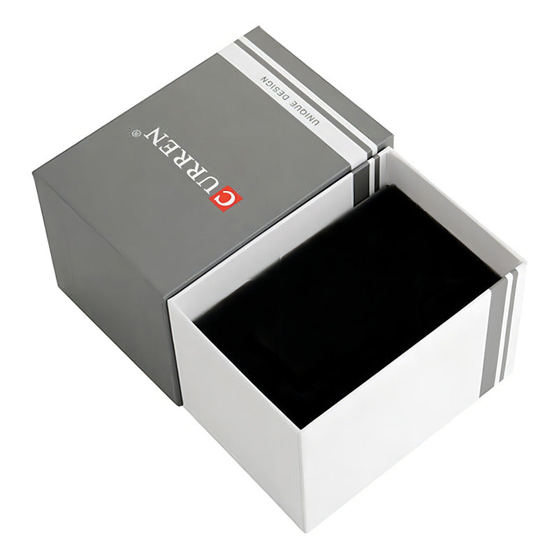 Reloj Curren 8023slbk Plateado Hombre Relojesymas