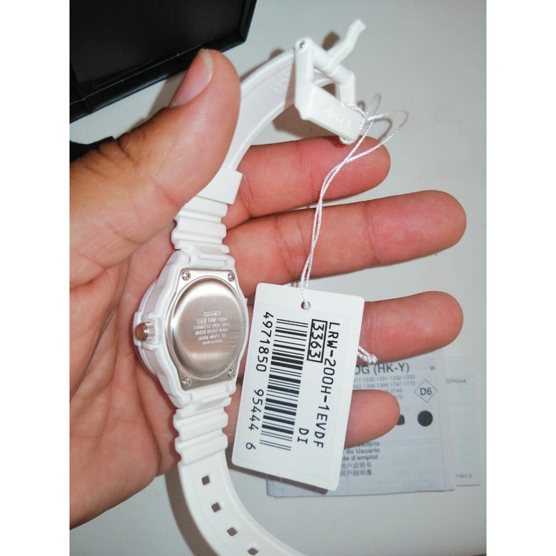 Reloj Casio Mujer Modelo Lrw-200h-1evdf /relojería Violeta Blanco Rosa