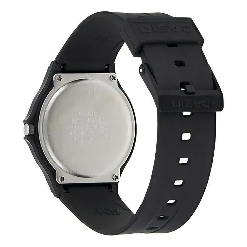 Reloj Casio Original Mw-59-7b Hombre Analogico Fecha Color De La Malla Negro Color Del Fondo Blanco
