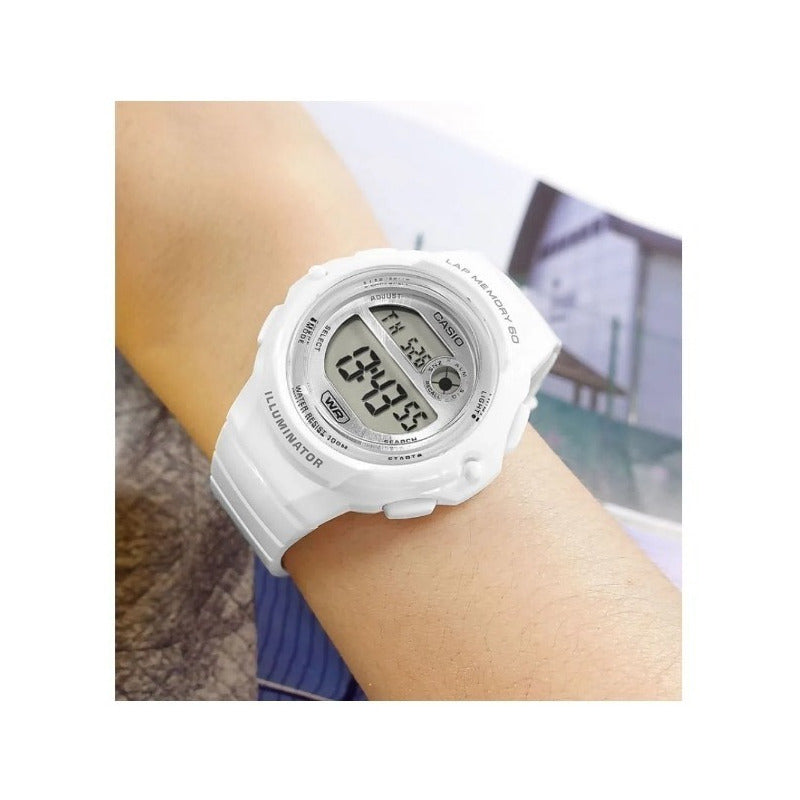 Reloj Casio Digital Lws-1200h-7a1 60 Laps 100m Casiocentro Blanco Gris