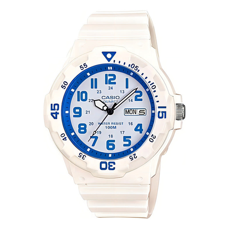 Reloj Casio Mrw-200hc-7b2v Blanco Hombre Celeste Negro