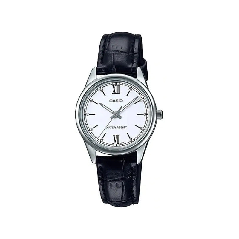Reloj Casio Mujer Ltp-v005l-7b2 Original Negro Plateado 7b2