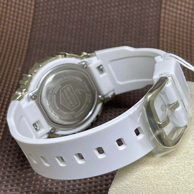 Reloj Casio G Shock Mujer Gm-s5600g-7d Deportivo Original Plateado Blanco